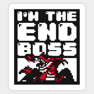 Retro Gamer Funny Quote I'm The End Boss Sticker